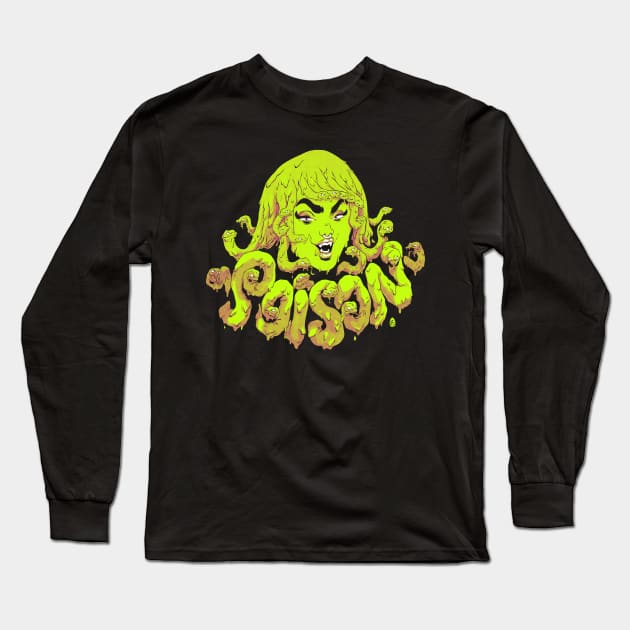 Slime Medusa (black) Long Sleeve T-Shirt by RobS